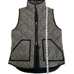 J.Crew Womens Black Herringbone Excursion Quilted Puffer Vest Jacket Sz small Photo 8