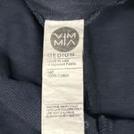 Vimmia  Pants Womens Medium Wide Leg Crop Wrap Cotton USA Stretch Navy Blue Photo 3