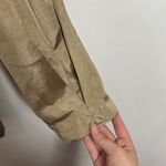 EXPRESS New Women’s Cargo Tie Waist Cropped Pants Mustard Satin Sheen Sz 0 Short Photo 6