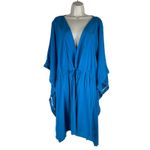 City Chic Sun Lover Swim Coverup Kaftan Embroidery Blue Size L/2X Photo 3