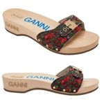 Ganni  X Dr. Scholl's Original Clog Sandals Size 10‎ Floral Beet Red Retro Photo 0