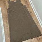NATURAL ORIGINS | VINTAGE | 90s Sleeveless Utilitarian Maxi Dress Tan Size 1X Photo 5