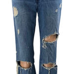 REWASH  Women's Blue Distressed High Waisted Straight Leg Denim Jeans Size 5 Photo 0