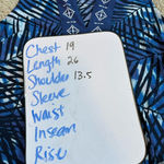 Verve Ami  Womens Size Medium Sleeveless Blouse Blue White Abstract V-Neck Boho Photo 0