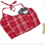Reformation Connie top Claudia red plaid Photo 2