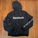 Reebok Weather Resistant Polar Fleece Lined Windbreaker Hooded Jacket Medium Photo 2