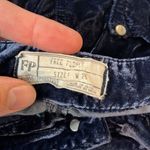 Free People  Blue Velvet Shorts Mid-Rise Photo 3