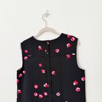 Kate Spade [ New York] Black Cherry Blossom Floral Print Sleeveless Blouse Sz 10 Photo 4