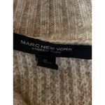 Andrew Marc NY Womens Beige Cable Waffle Knit Fleece Full Zip Sweater Top Size M Size M Photo 3