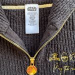 Star Wars  May The Force Be With You Black and White Striped Women's Sweater sz M Photo 3