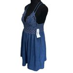Hummingbird Humminbird Boho Lace Mini Dress Ooh La Luxe Destiny Navy Size Large Pockets Photo 4