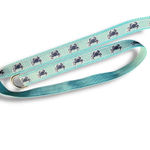 LL Bean Crab Ribbon Belt Sz Medium Large Aqua Blue Turquoise Blue D Ring 43" Photo 7