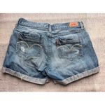 Levi's Jeans Shorts Juniors Size 9 Distressed Cuffed Cotton Blue Denim Photo 5