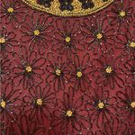 Adrianna Papell  Black Beaded Silk Burgundy Holiday Formal Lined Top Blouse 2X Photo 2