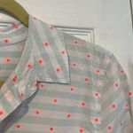 Vineyard Vines  Size 8 Striped Neon Polka Dot Cotton Long Sleeve Popover Top Photo 1