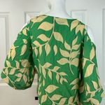 By Design Green and Cream Leaf Print Women's Top Size Small Photo 2