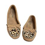 Minnetonka  Moccasins Shoes Loafers Size 6 Leopard Print Dyed Calf Hair Slip On Photo 0