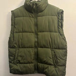 Amazon Olive Green Puffer Vest Size Large Photo 0
