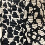 Parker Black White Animal Print Strapless Smocked Top Peplum Small Back Zip NWOT Photo 2