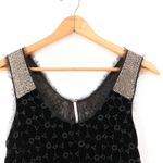 Free People  Danced To Pieces Black Velvet Eyelet Mini Beaded Showgirl 20s Size 2 Photo 8