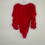MISA Los Angeles Red Bodysuit women’s small holiday fall classic ruffle girly Photo 7