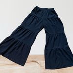 SheIn High Rise Black Wide Leg Tiered Pull On Pants New Photo 2