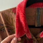 Aratta Silent Journey Boho Floral Western Velvet Collar Dress/Duster S Yellow Photo 4