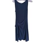The Limited  Sleeveless Faux Wrap Dress Small Navy Blue Career Classic Minimalist Photo 1