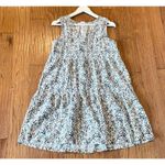 Lucky Brand  100% linen blue floral vneck dress small Photo 9