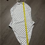 Forever 21 White Polka Dot Halter Swimsuit Photo 3
