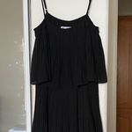 Naked Zebra  Black Pleated Romper Spaghetti Straps Photo 0