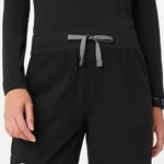 FIGS High Waisted Isabel Wide Leg Scrub Pants in Black, Size XXS Petite Photo 2