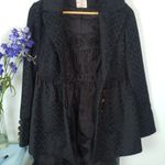 BCBG Paris beaded black tulle rosettes cocktail dress Photo 7