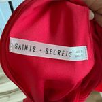 Saints + Secrets Women's Halterneck Ruffle Asymmetrical Hem Dress Red Size S Photo 4