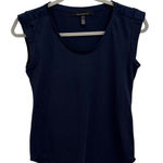 White House | Black Market WHBM Blue Scoop Neck Short Sleeve Shirt Size XXS Photo 0