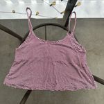 Brandy Melville Striped Spaghetti Strap Flowy Tank Top in Burgundy/White - Small Photo 11