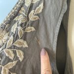 Johnny Was  Embroidered Maxi Dress 1X
Gray Floral Boho Sleeveless Resort *FLAW Photo 3