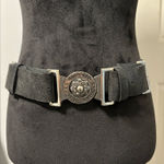 Badgley Mischka  Women’s Italian Leather Black  Metallic Adjustable Belt Photo 0