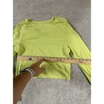 American Eagle 2  Green/ Yellow Long Sleeve Tops Waffle Lace‎ Collar Medium Photo 3