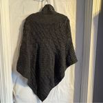 eight eight eight Sweater Poncho Size Medium Grey Wool Blend Warm Cozycore Knit Photo 1