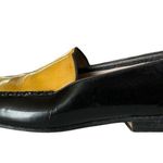 Vintage 80’s PATRIZIA PANCALDI Black & Gold Soft Leather Loafer Two Tone size 7 Photo 4