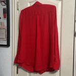 EXPRESS π Red The Portofino Shirt Button Down Long Sleeve Photo 4
