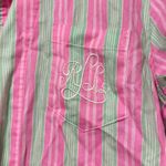 Ralph Lauren  Pajama Button Down Shirt Dress Size Medium Pink green Cotton Photo 4