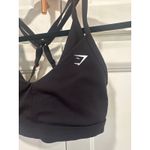 Gymshark  Black Sports Bra Medium Support Strappy Criss Cross Back Activewear S Photo 1