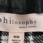 Philosophy  Womens M Black White Plaid Zip Front Jacket Photo 7