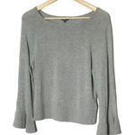 Splendid  gray sweater scoop neck ribbed knit 5% cashmere long‎ sleeve XS NWT Photo 0