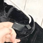 ASOS  Top Women Size Small Long Sleeve Mock Neck Zip Closure Velvet Blouse Black Photo 1