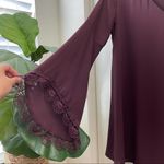ASTR Dark Purple Burgundy Bell Long Sleeve Dress S Photo 2