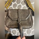 Antik Kraft Brown and Yellow Crossbody Bag with Tassel Detail and guitar strap Photo 2