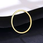 Sterling Silver SIZE 7 18kt Gold Plated 925  Solid Band Photo 2